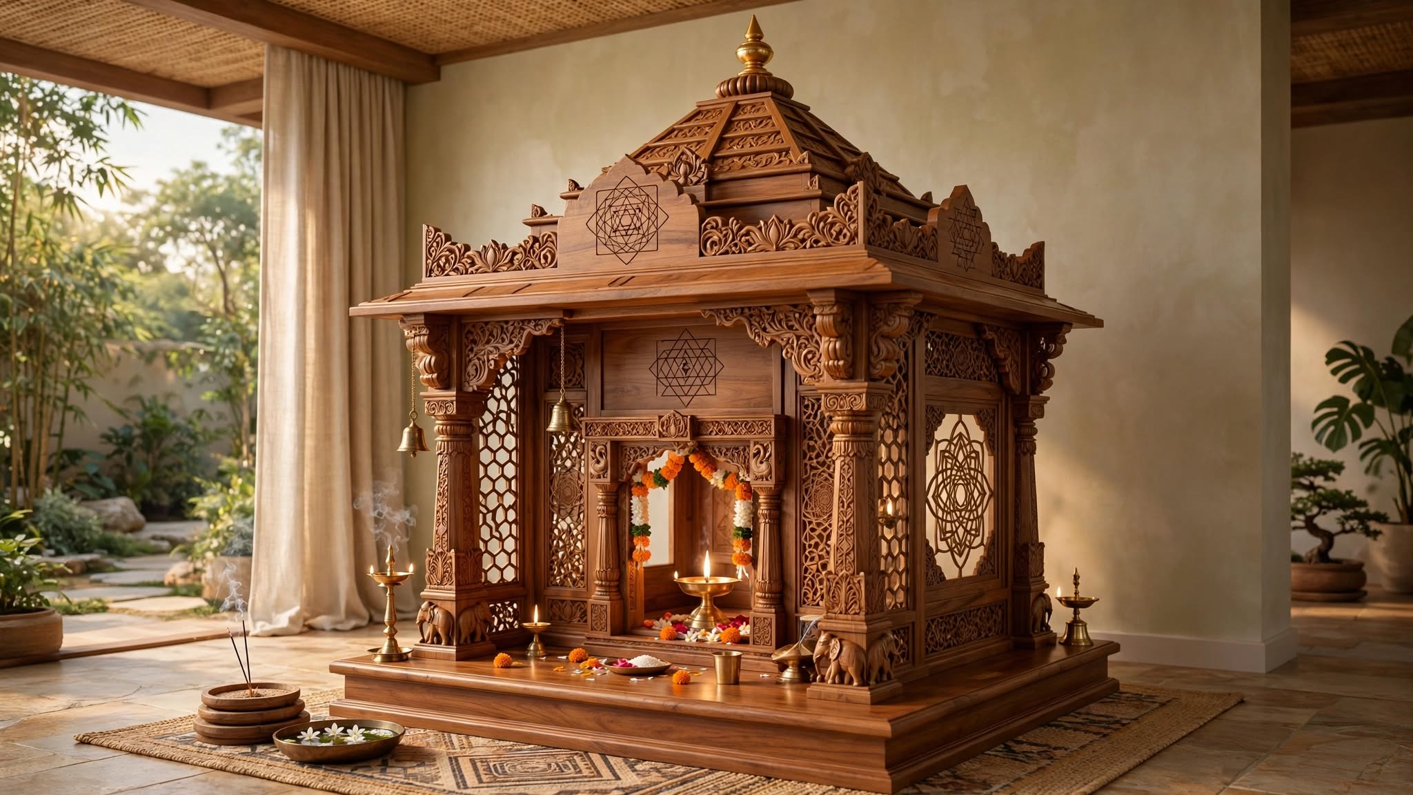 Artisanal Teak Pooja Mandir